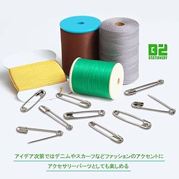 Amazon | ニッケン文具 安全ピン シルバー 大 38mm 18本入 20